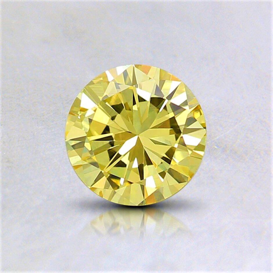 Farbdiamant Brillant sehr intensives Gelb vs1 0,52 ct