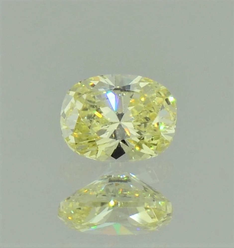 Farbdiamant oval-brillantiert gelb 0,50 ct