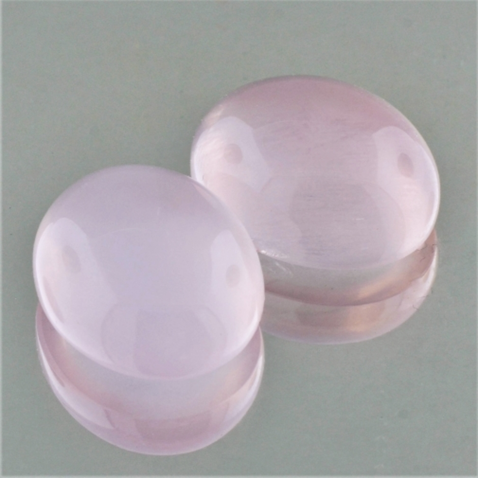 Rosenquarz Duo Cabochon oval rosa 46,67 ct