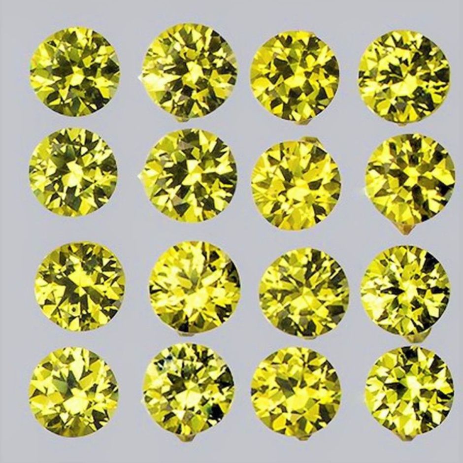 Sapphire Lot round brilliant yellow 2.2 ct