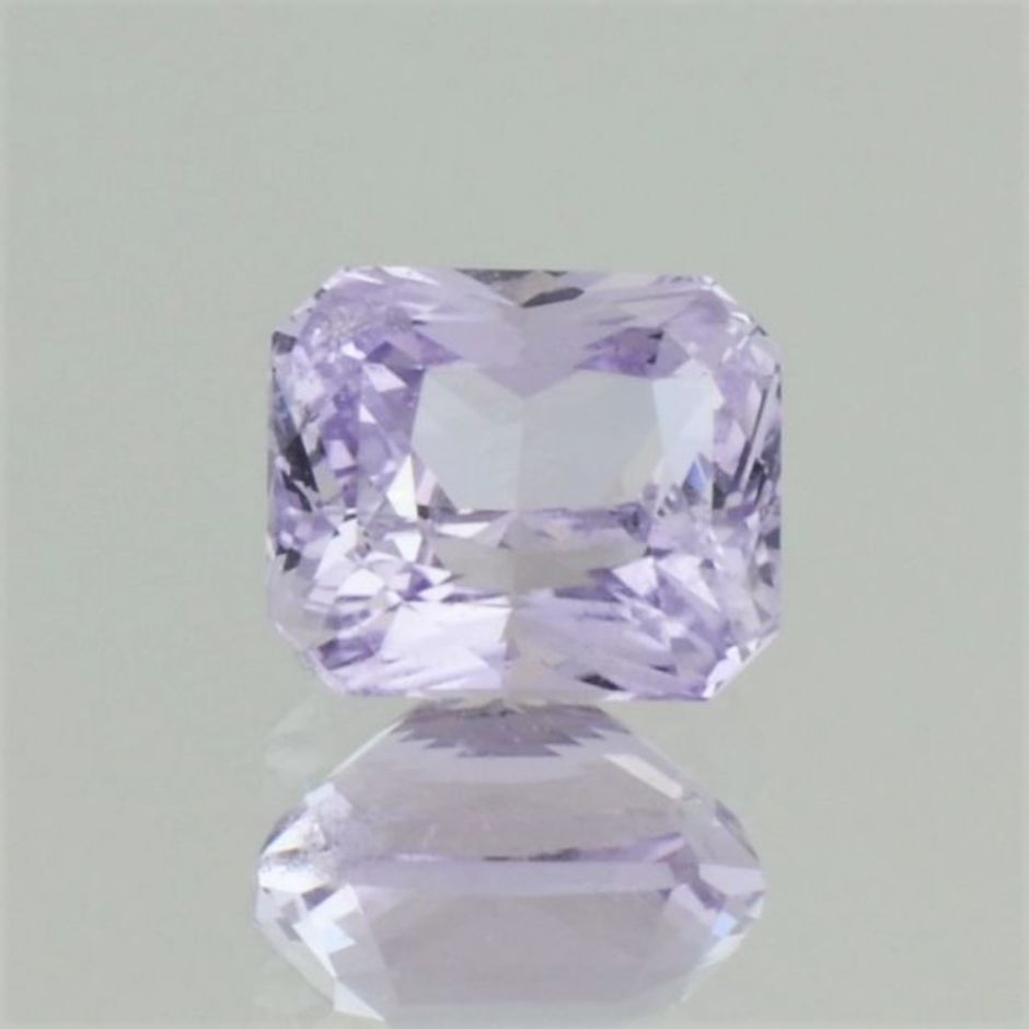 Saphir octagon-princess zartlila ungebrannt 3,51 ct