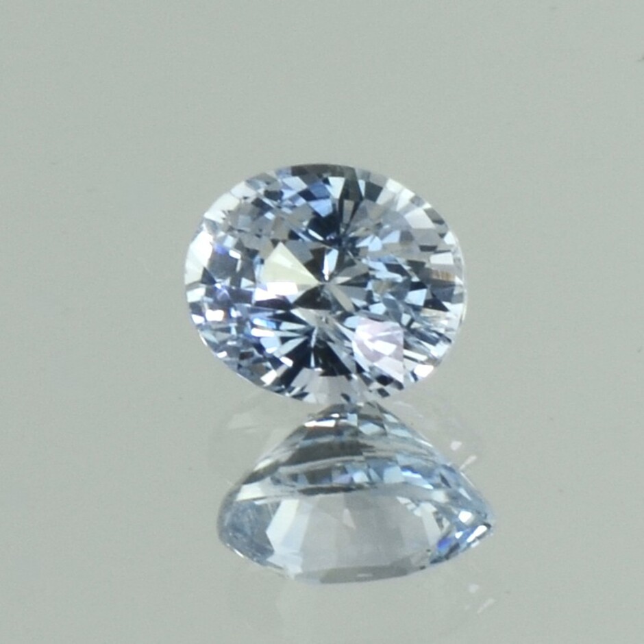 Sapphire oval very light blue unheated 2.03 ct